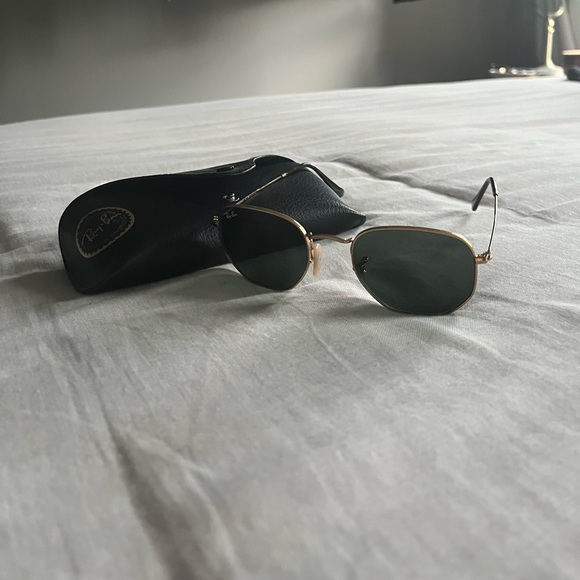 Rayban Gold Frame Sunglasses